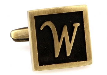 Egypt stylish letter W cufflinks - Click Image to Close