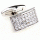 Bubbling shining rectangle cufflinks