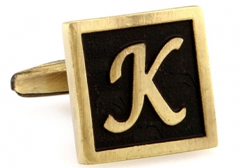 Egypt stylish letter K cufflinks - Click Image to Close