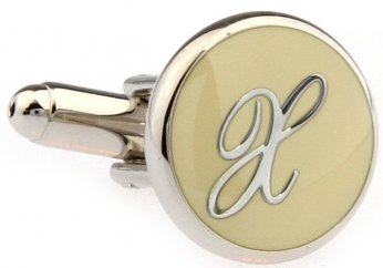 PERSONAL ALPHABET LETTER x CUFFLINKS