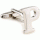 Slim letter P cufflinks