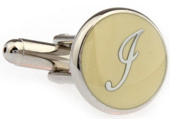 PERSONAL ALPHABET LETTER j CUFFLINKS - Click Image to Close