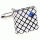 Netted one blue spot cufflinks