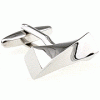 Swirled rectangle solid color cufflinks