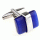 Blue rectangle opal cufflinks