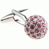 Pink disco ball cufflinks