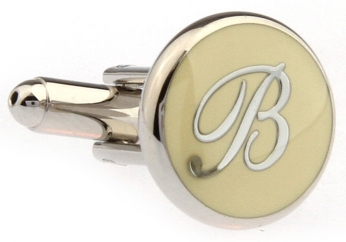 PERSONAL ALPHABET LETTER b CUFFLINKS - Click Image to Close