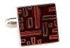 Red maze cufflinks