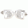 White crystal pocket cufflinks