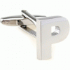 Bold letter P cufflinks