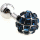 Blue shining disco ball cufflinks