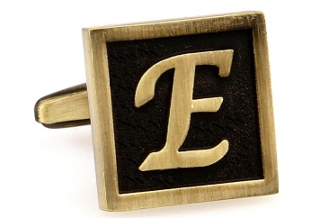 Egypt stylish letter E cufflinks - Click Image to Close