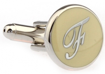 PERSONAL ALPHABET LETTER f CUFFLINKS - Click Image to Close