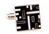 Black maze cufflinks
