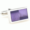 2 squares fade out purple stripes triangle cufflinks