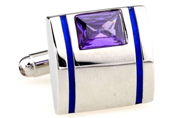 Purple Cambridge cufflinks - Click Image to Close