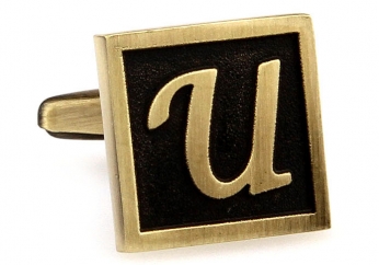 Egypt stylish letter U cufflinks - Click Image to Close