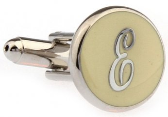 PERSONAL ALPHABET LETTER e CUFFLINKS