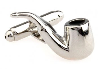 Tobacco pipe cufflinks