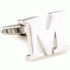 Slim letter M cufflinks