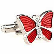 Red butterfly cuffinks - Click Image to Close