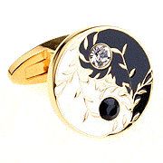 Black golden forest cufflinks