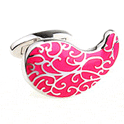 Red dolphin cufflinks