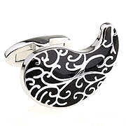 Black dolphin cufflinks