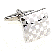 Metal sparkling squares solid color cufflinks - Click Image to Close