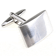 Smooth arc rectangle solid color cufflinks