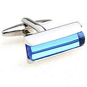 Blue light tube cufflinks