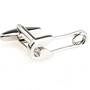 Safety pin cufflinks - Click Image to Close