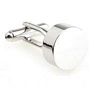 Metal convex cricle solid color cufflinks