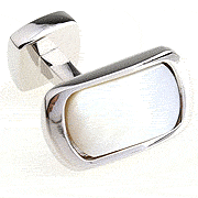 White rear mirror cufflinks - Click Image to Close