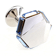 Hexagon shining cufflinks - Click Image to Close
