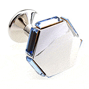 Hexagon shining cufflinks