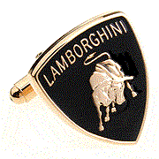 Golden Lamborghini sign cufflinks