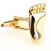 Golden foot palm cufflinks - Click Image to Close