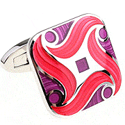 Purple red Ninja dart cufflinks - Click Image to Close