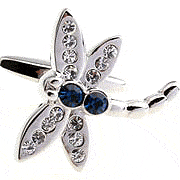 White dragonfly cufflinks - Click Image to Close