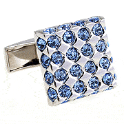 Blue ball filled cufflinks - Click Image to Close