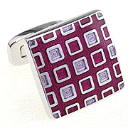 Purple mini squares cufflinks - Click Image to Close