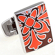 Orange lavender cufflinks