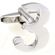 Number 3 cufflinks - Click Image to Close