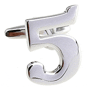 Number 5 cufflinks - Click Image to Close