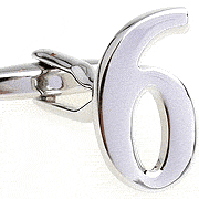 Number 6 cufflinks