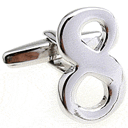 Number 8 cufflinks - Click Image to Close