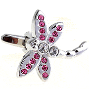 Pink wings dragonfly cufflinks - Click Image to Close