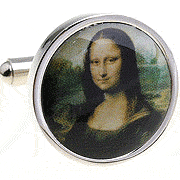 Mona Lisa cufflinks - Click Image to Close