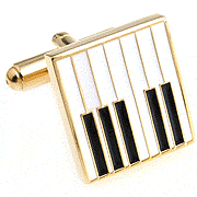 Piano fret cufflinks - Click Image to Close